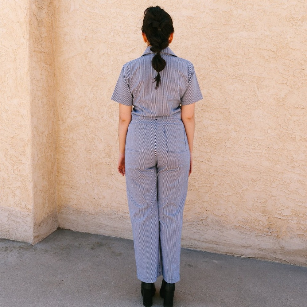 Nooworks Blue Striped Jumpsuit - Picture 3 of 8